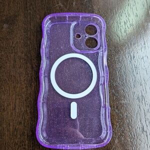 iPhone 17 Purple Glitter Magsafe Case